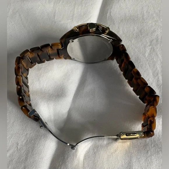 Fossil Tortoise and Gold Chronograph Watch - Picture 6 of 7